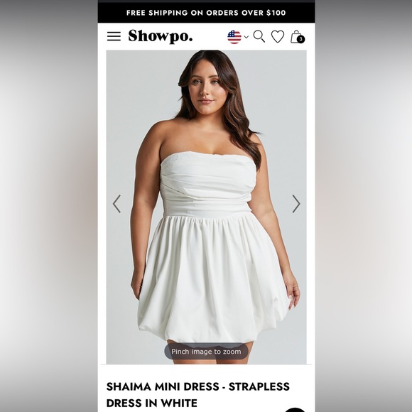 Shaima strapless white mini dress - Picture 5 of 5
